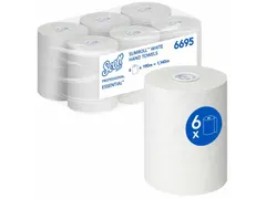 Scott 6695 handdoekrol Essential Slimroll 1-laags Wit 6 rollen