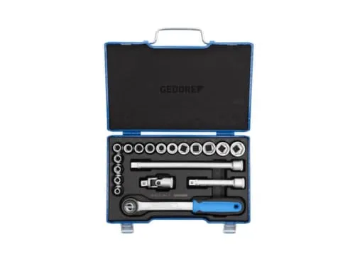 19 JMU-3 Dopsleutelset 1/2 inch,19-delig,zeskant,8-24mm