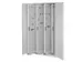 verticale kast,HxBxD 1950x1000x600mm,deur m. perforaties,RAL5010
