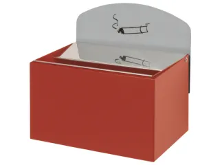 Wandasbak 87x 140x 98mm Achterwand Verzinkt Plaatstaal Rood - 1