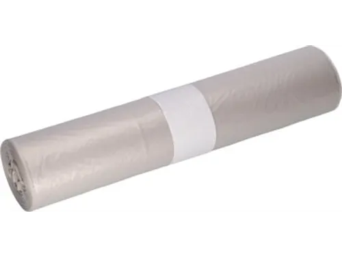 Vuilniszak 18 micron 70x110cm 120L Transparant LDPE rol van 25 stuks