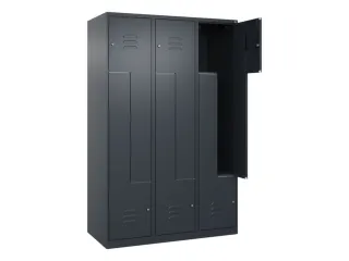 Z-garderobekast,HxBxD 1850x1200x500mm,vak B 200/400mm,cil.-slot - 2