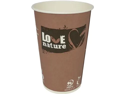 Drinkbeker Love Nature uit karton 180 ml 80 stuks