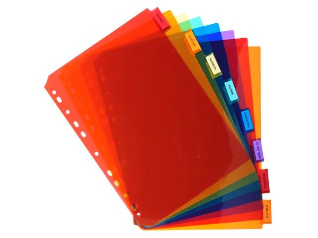 Tabbladen PP A4 8 tabs personalis.