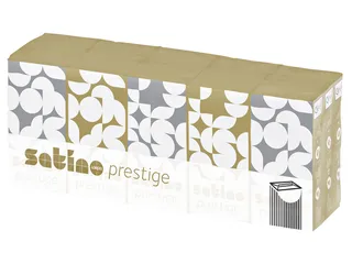 Zakdoek Satino Prestige 4-laags 15x10st wit 113940 - 1