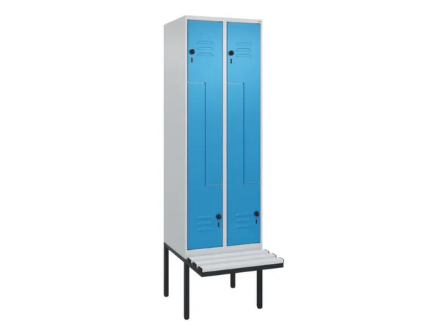 Z-garderobekast,HxBxD 2120x600x815mm,2vak,vak B 300mm,draaigrendel