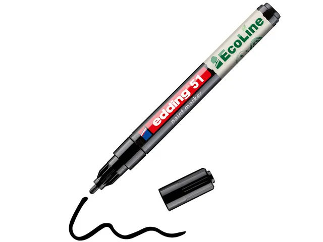 Paintmarker edding 51 EcoLine op waterbasis 1-2mm zwart