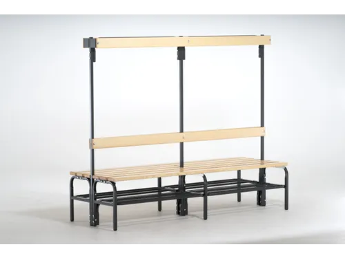 dubbele zitbank,HxLxD 1670x2000x725mm,houten lijst,RAL7016
