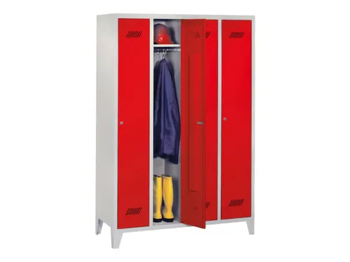 locker,HxBxD 1850x1200x500mm,4vak,vak B 300mm,RAL7035,front RAL3000