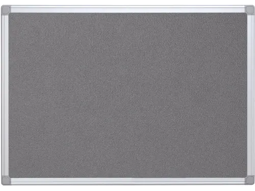 Textielbord Met Aluminium Frame 60 X 90 Cm Grijs
