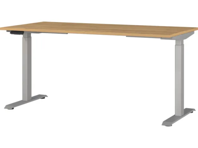 Elektrisch ihv bureau,HxBxD 720-1200x1600x800mm,blad Grandson-eiken