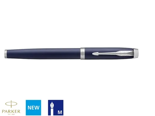Vulpen Parker IM Matt Blue CT Finish Medium Blauwe inkt