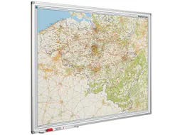 Landkaart Bord 100x130cm Softline Profiel 8mm België Postcode