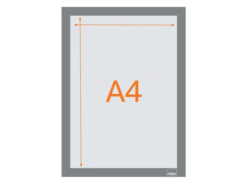 Infokader Nobo zelfklevend A4 zwart 2 stuks