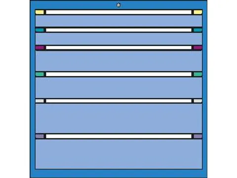 armoire à tiroirs HxlxP 1000x1005x695mm RAL7035 face avant RAL7035