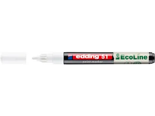 Paintmarker edding 51 EcoLine op waterbasis 1-2mm wit - 2