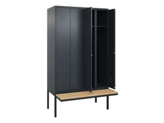 locker voor scheiding van kleding,HxBxD 2120x1200x815mm,4vak - 2