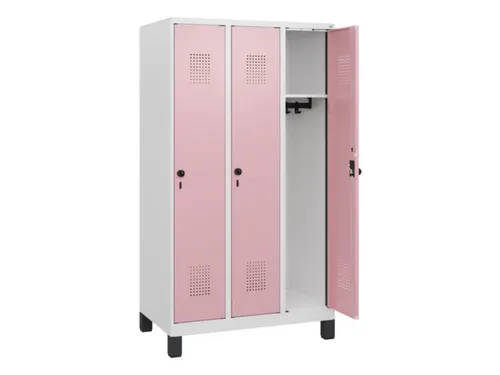 schoollocker,HxBxD 1630x900x500mm,3vak,vak B 300mm,draaigrendel,voeten