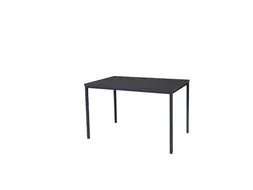 Domino Basic Tafel Vaste Hoogte 120x80 houtprint schaduw zwart 4-poots