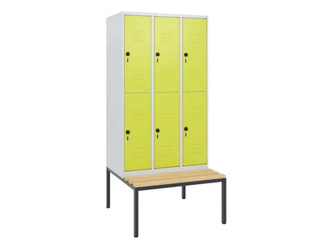 Dubbeldekse dekenkist,HxBxD 1950x900x815mm,3x2vak.,vak B 300mm