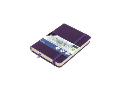 Schetsboek Kangaro A6 purple heart PU HC 80 vel 140gr roomwit met elas