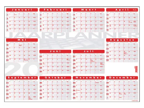 Jaarplankalender 2026 Quantore 48x68cm