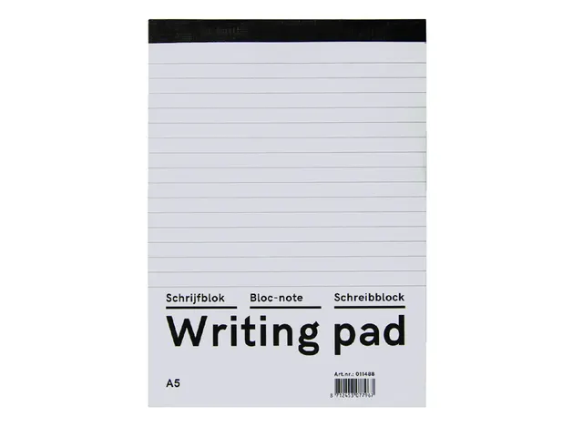 Schrijfblok Qbasic A5 lijn 160blz 60gr