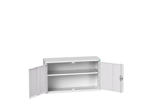 wandkast 600x1050x350mm 1xStalen bodem sokkel Ral 7035 front Ral 7035