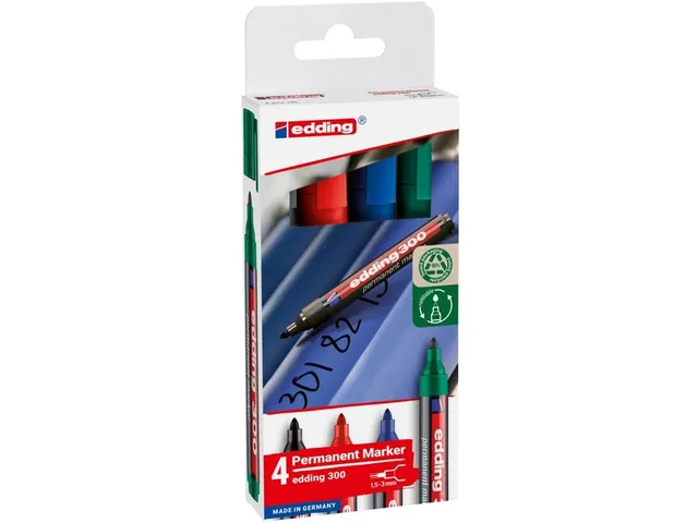 Viltstift edding 300 rond 1.5-3mm assorti 4 stuks