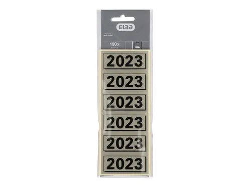 Rugetiket Elba 2023 57x25mm grijs