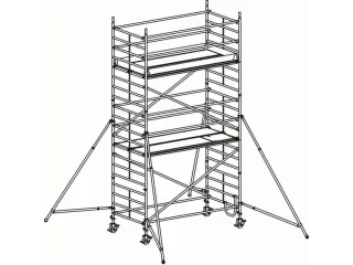 rolsteiger,reik H 6,4m,steiger H 5,64m,2platform(s),m. luik - 1