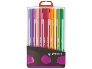 Viltstift Stabilo 68 Box Lila 20Stuks Assorti - 1