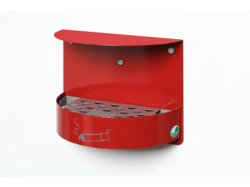 Wandasbak 1.5 liter 230x300x150mm Rood Slot Staal