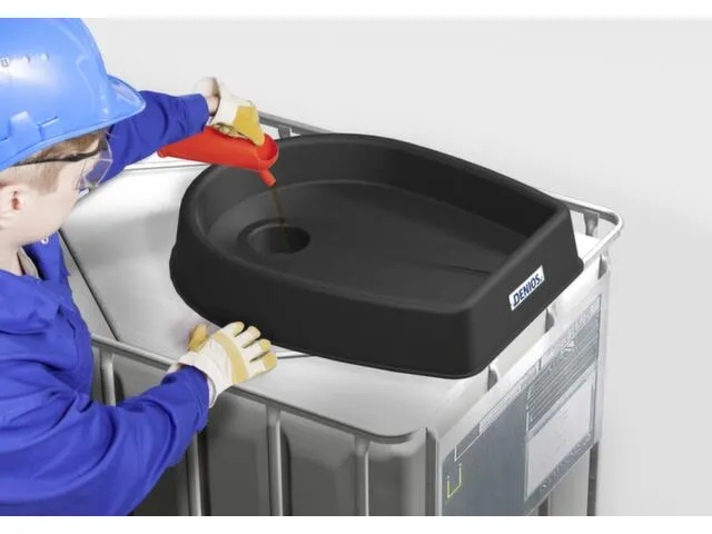 trechter,v. IBC inhoud 600-1000l,PE,vulcapaciteit 30l