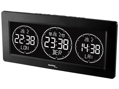 Wereldklok Technoline WT 458 232x99x48mm zwart