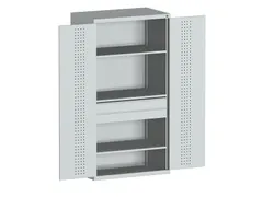 systeemkast 2000x1300x650mm 3xStalen bodem 2laden Ral7035