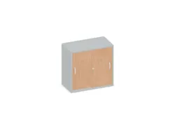 Schuifdeurkast 770x800x430mm Romp Lichtgrijs Decor Front Beuken