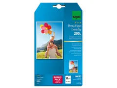 Inkjetfotopapier Everyday Plus 10x15 Wit 200 Gram Glans 20+4 Vel