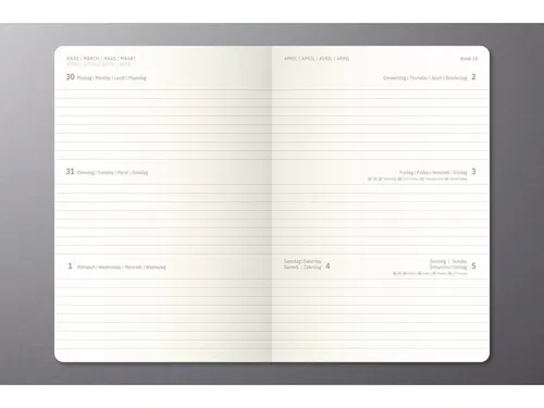 Weekagenda Conceptum A6 2027 (NL/FR/EN/DU) zwart Softcover