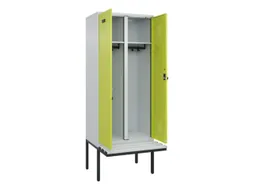 locker met bank,voor scheiding van kleding,HxBxD 2120x800x815mm,2vak
