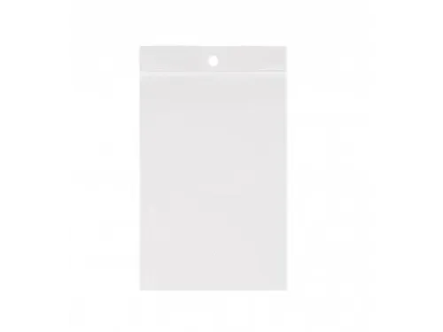 Gripsealzak 160x250mm Transparant 50 micron ldpe 5mm ophanggat