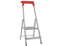 aluminium trapladder,eenzijdig,2treden,Stand H 0,35m,balk L 1,02m