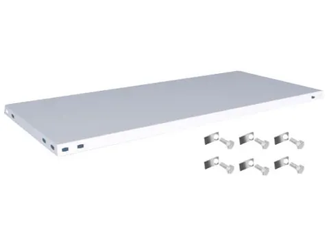 legbord,v. magazijnstelling,BxD 1300x600mm,vakl. 125kg,staal,RAL7035