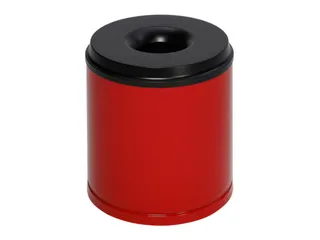 prullenmand zelfblussend 30 liter HxØ 390x375mm kop zwart rood - 1