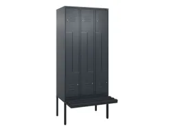 Z-garderobekast,HxBxD 2120x900x815mm,6vak,vak B 300mm,cil.-slot