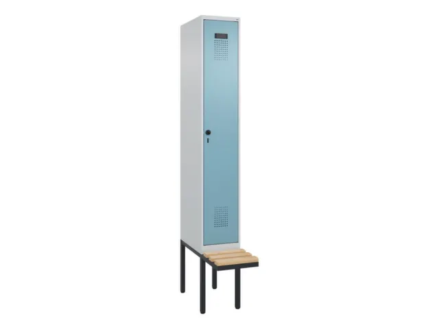 locker met bank,voor scheiding van kleding,HxBxD 2120x300x815mm,1vak