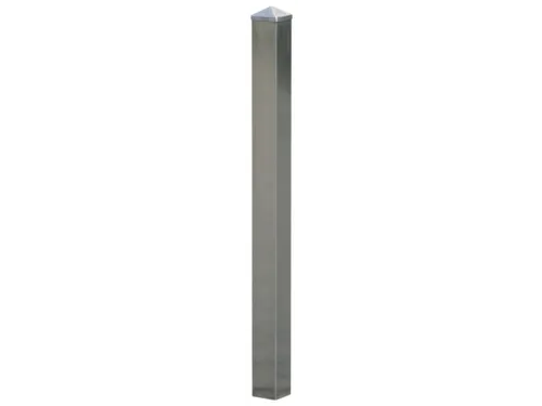 Afzetpaal Rvs 70X70Mm H 900Mm Afsluit/uitneembaar Uit Bodemhouder