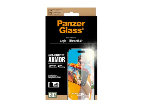 PanzerGlass Anti-Reflective Armor Screen Protector iPhone Air w. Ea