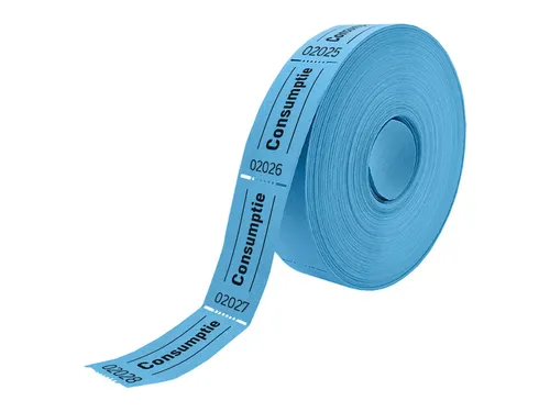 Consumptiebon Combicraft 57x30mm 2-zijdig 2x1000 stuks blauw