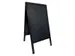 Stoepbord Securit 700x1250x40mm zwart hout